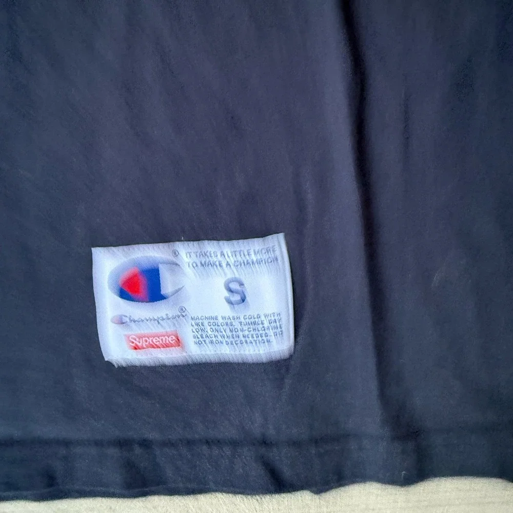 Supreme Champion Chrome Tee Black SS19 Mens Small‎ Graphic T-Shirt